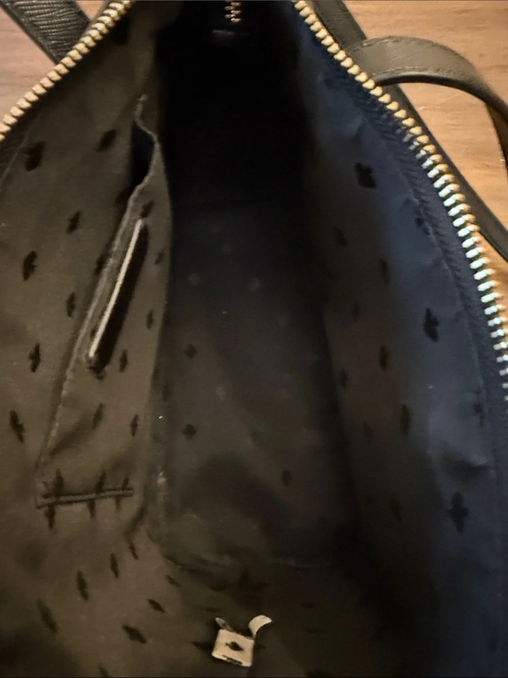 kate spade Black Structured Tote with Top Handles